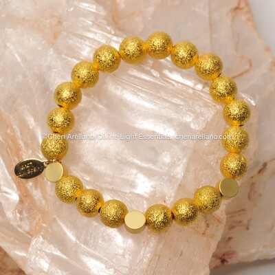 Gold Textured Accent Bracelet