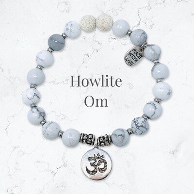 Howlite Om Bracelet