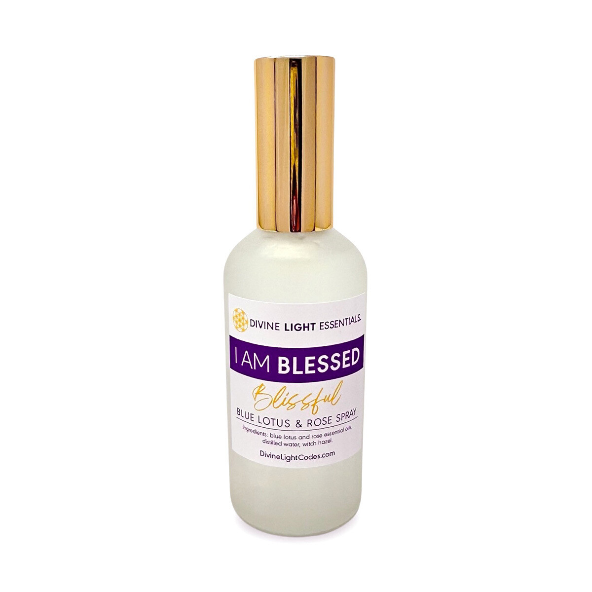 I Am Blessed Spray: Body Blessing or Room Clearing with Blue Lotus & Rose Essential Oils