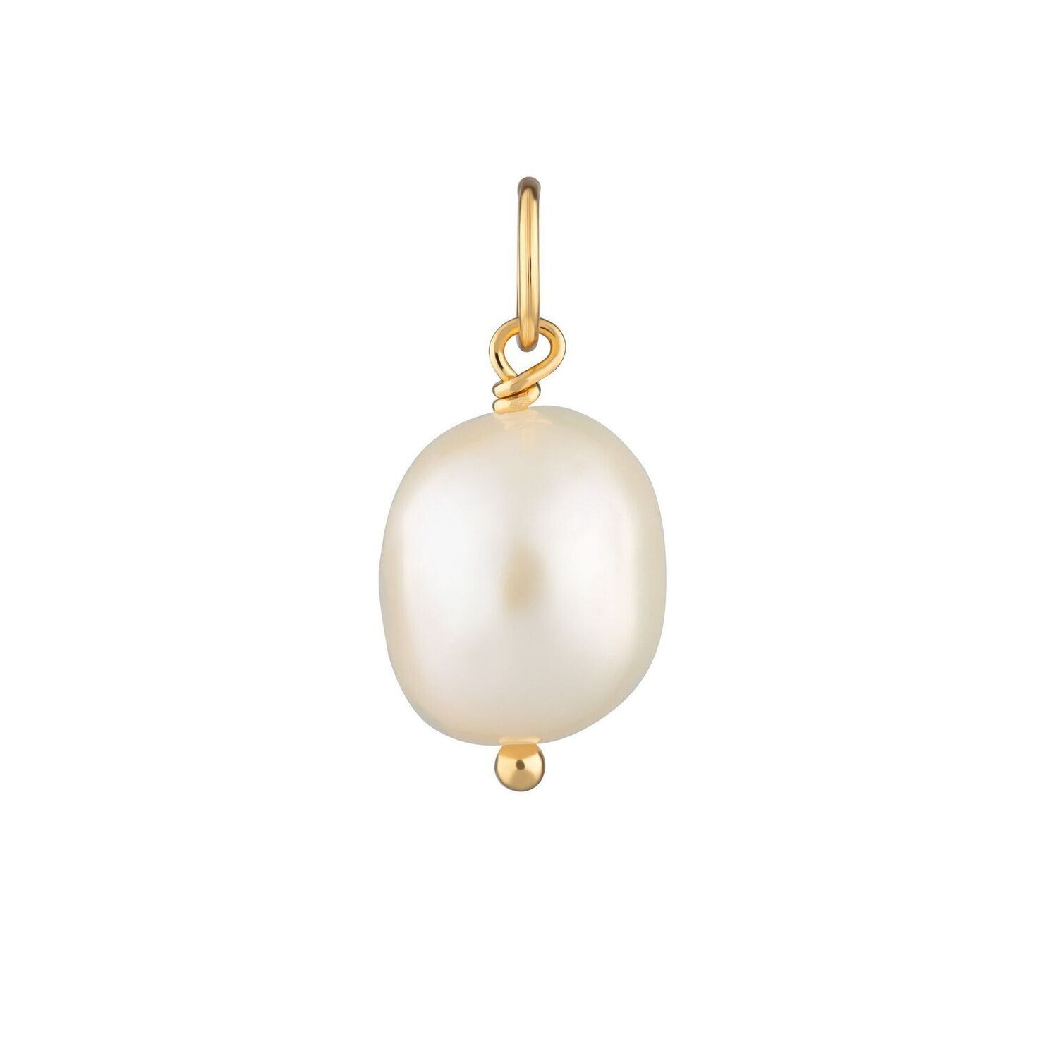 Silver or gold plated pearl pendant