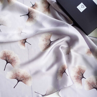 100% silk scarf "Lilac"