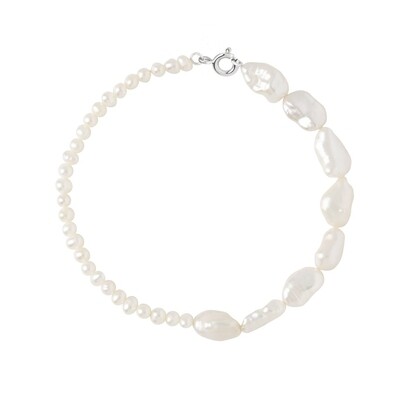 ​Pearl bracelet with gold plated / silver details