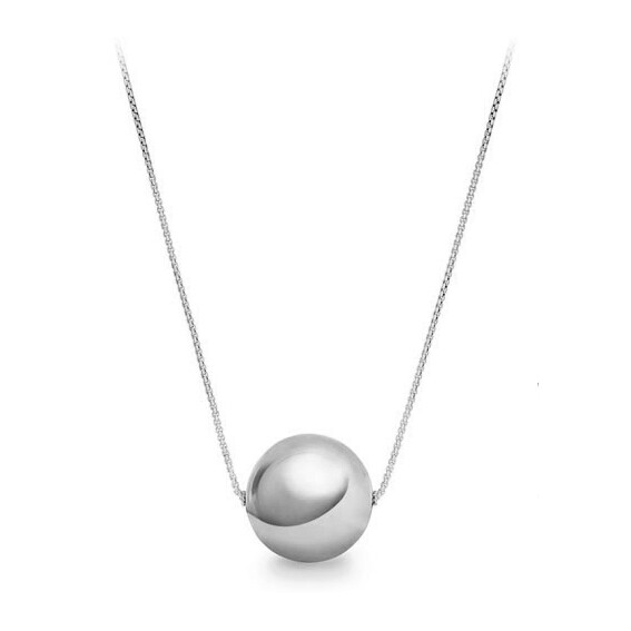 Sterling silver necklace with silver ball