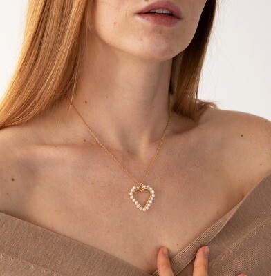 ​Gold plated necklace "Big Heart"
