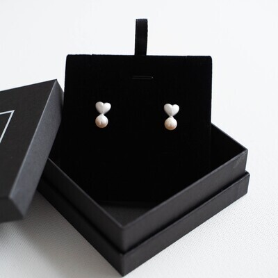 925 sterling silver earrings with natural pearls "Mistress"