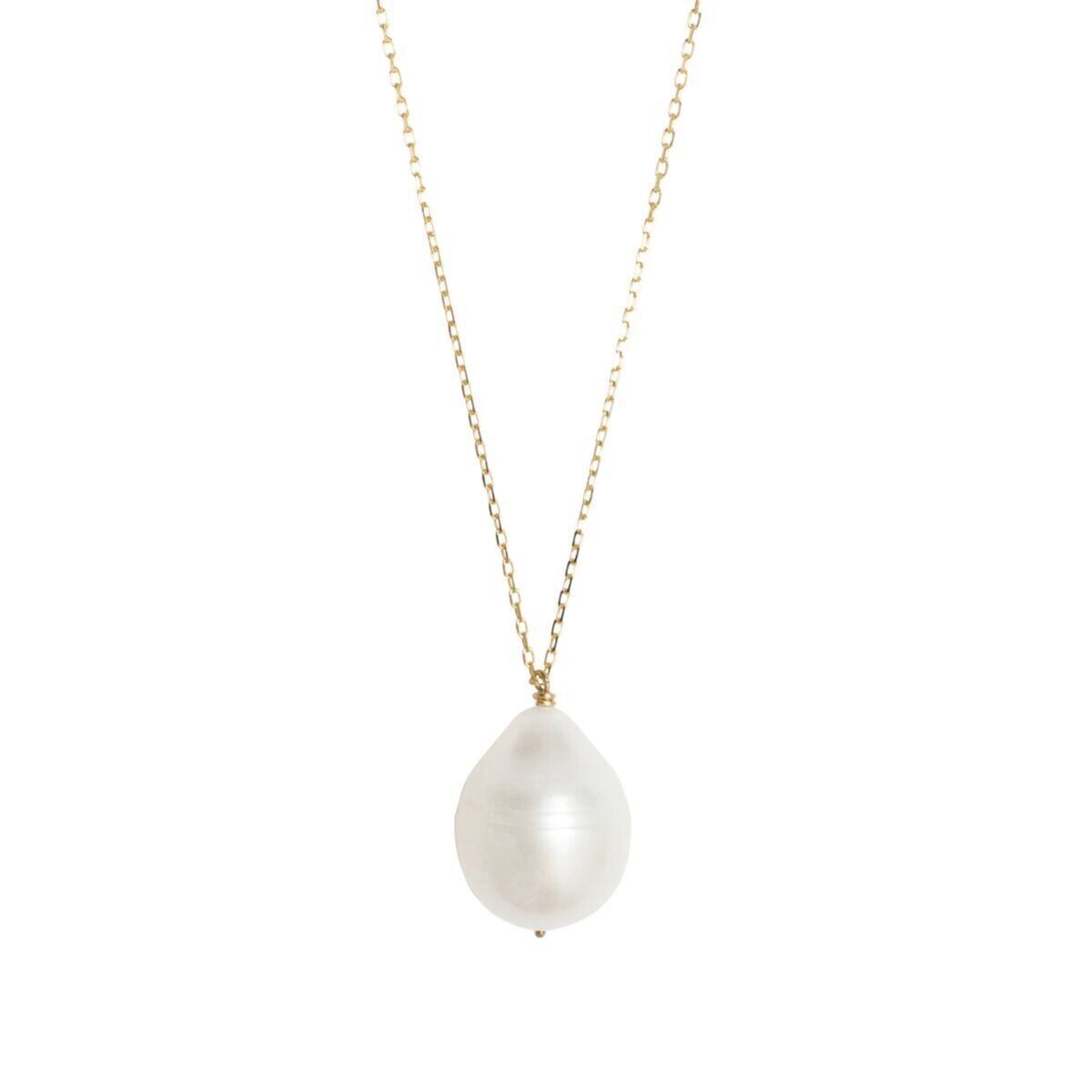 Necklace with natural pearl\u200b 14-16mm