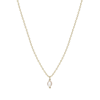 Necklace with natural oval pearl​