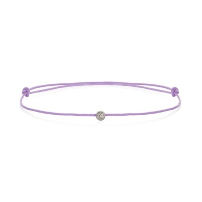 Violet string bracelet with 0.02ct diamond