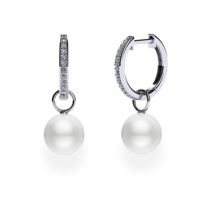 ​925 sterling silver earrings with natural pearls (2 in 1)