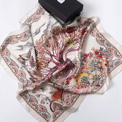 100% silk scarf "Bloom"