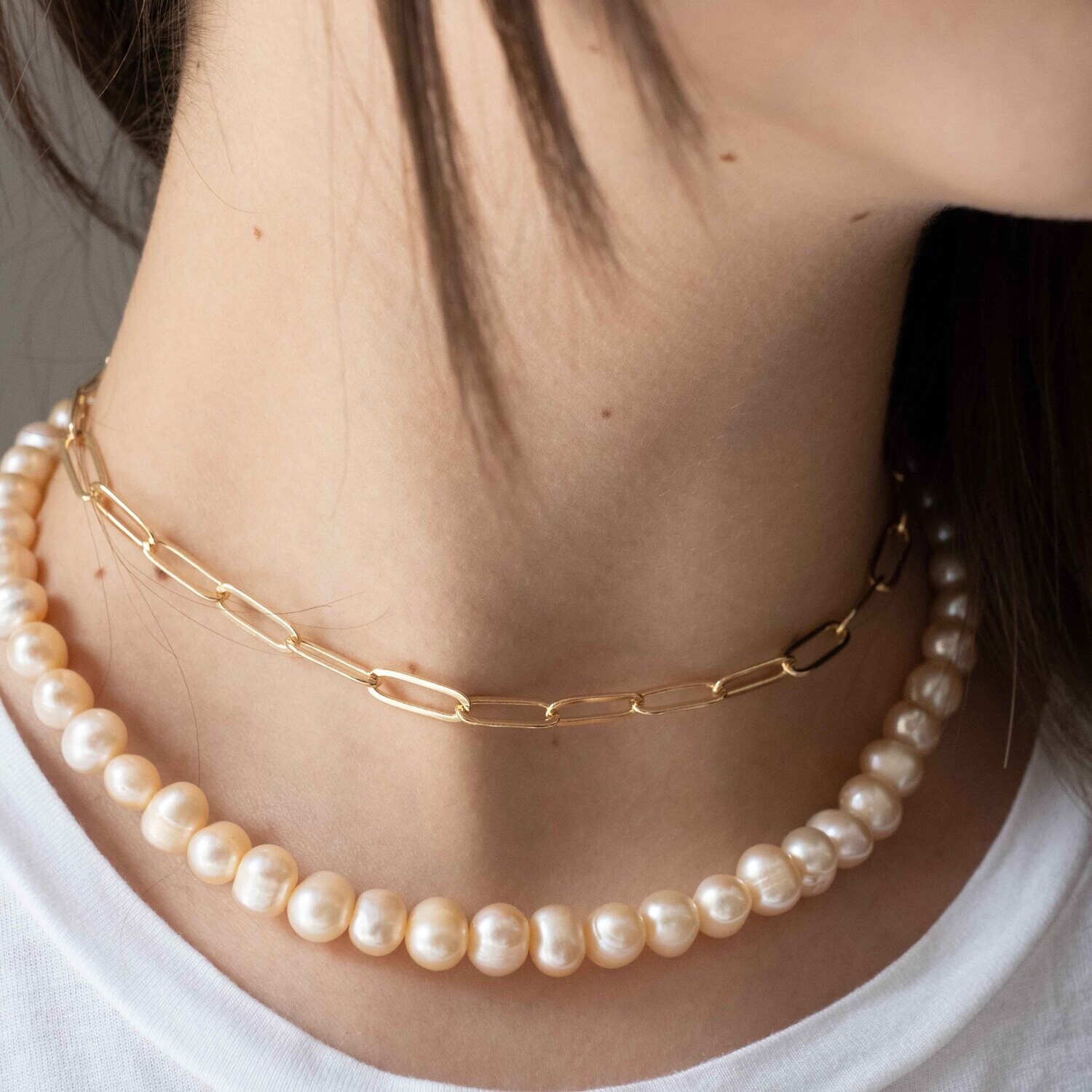 Natural pearl necklace "Anett"