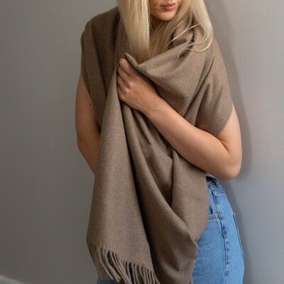 Cashmere scarf #Brown