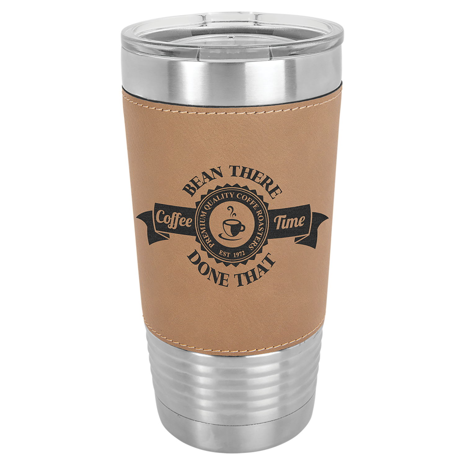 20 OZ Insulated Tumbler with Leatherette Sleeve