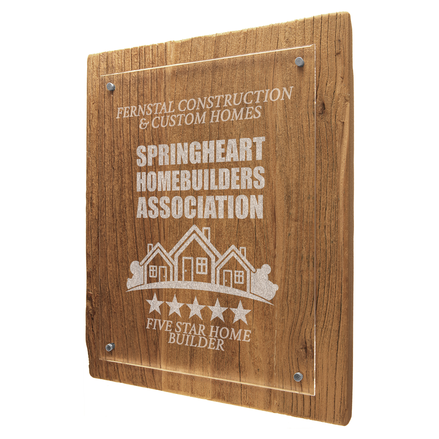 Reclaimed Wood Floating Acrylic Plaque
