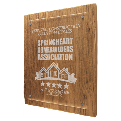 Reclaimed Wood Floating Acrylic Plaque