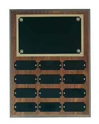 Walnut Finish Perpetual Plaque