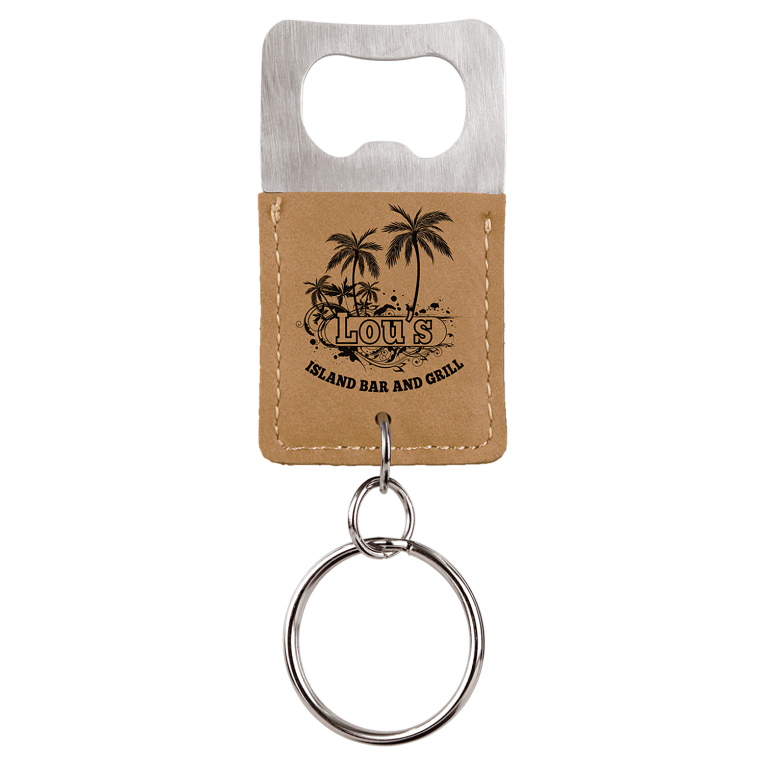 Leatherette Keychain Bottle Openers