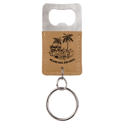 Leatherette Keychain Bottle Openers
