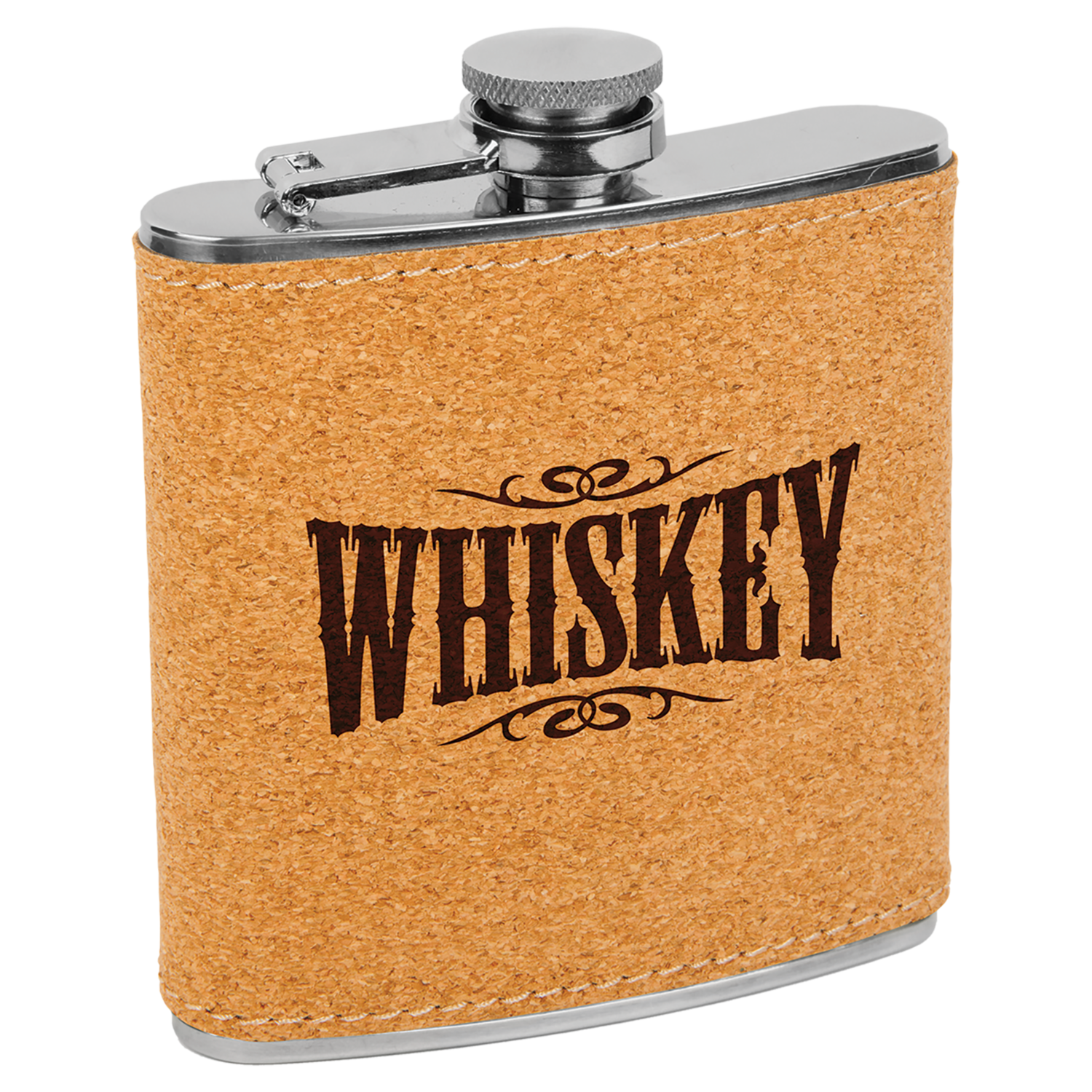 Laserable Leatherette Flask and Flask Gift Set