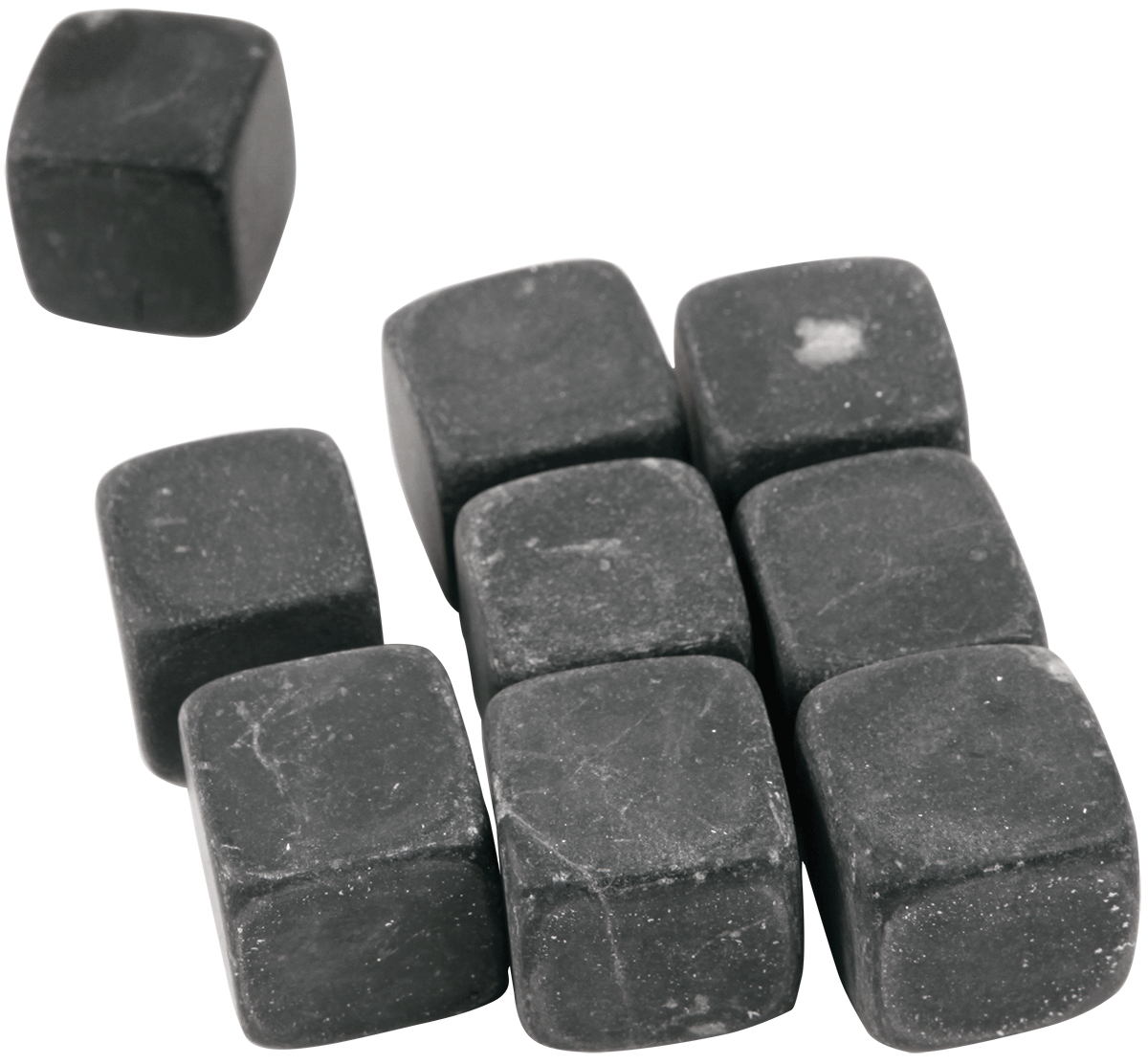 Black Basalt 9 Piece Whiskey Stone Set