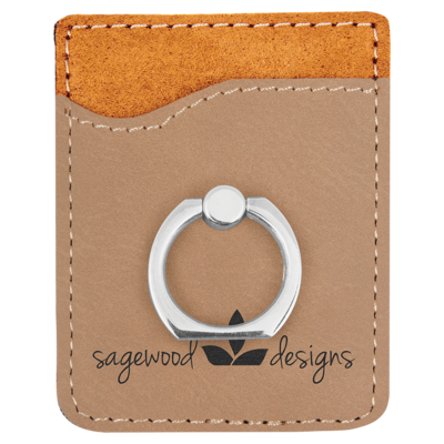 Leatherette Phone wallet with Ring
