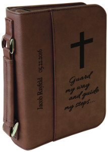 Leatherette Book/Bible Cover with Zipper