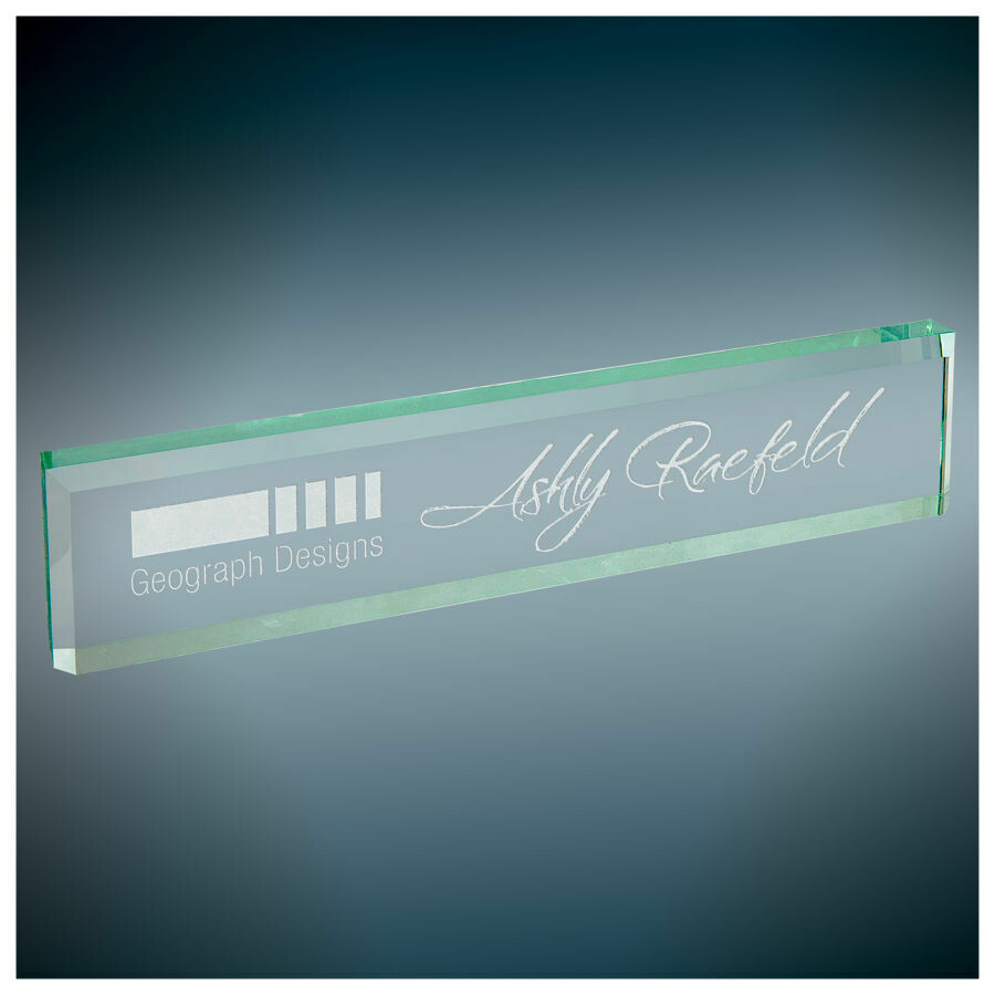 Jade Glass Desk Wedge
