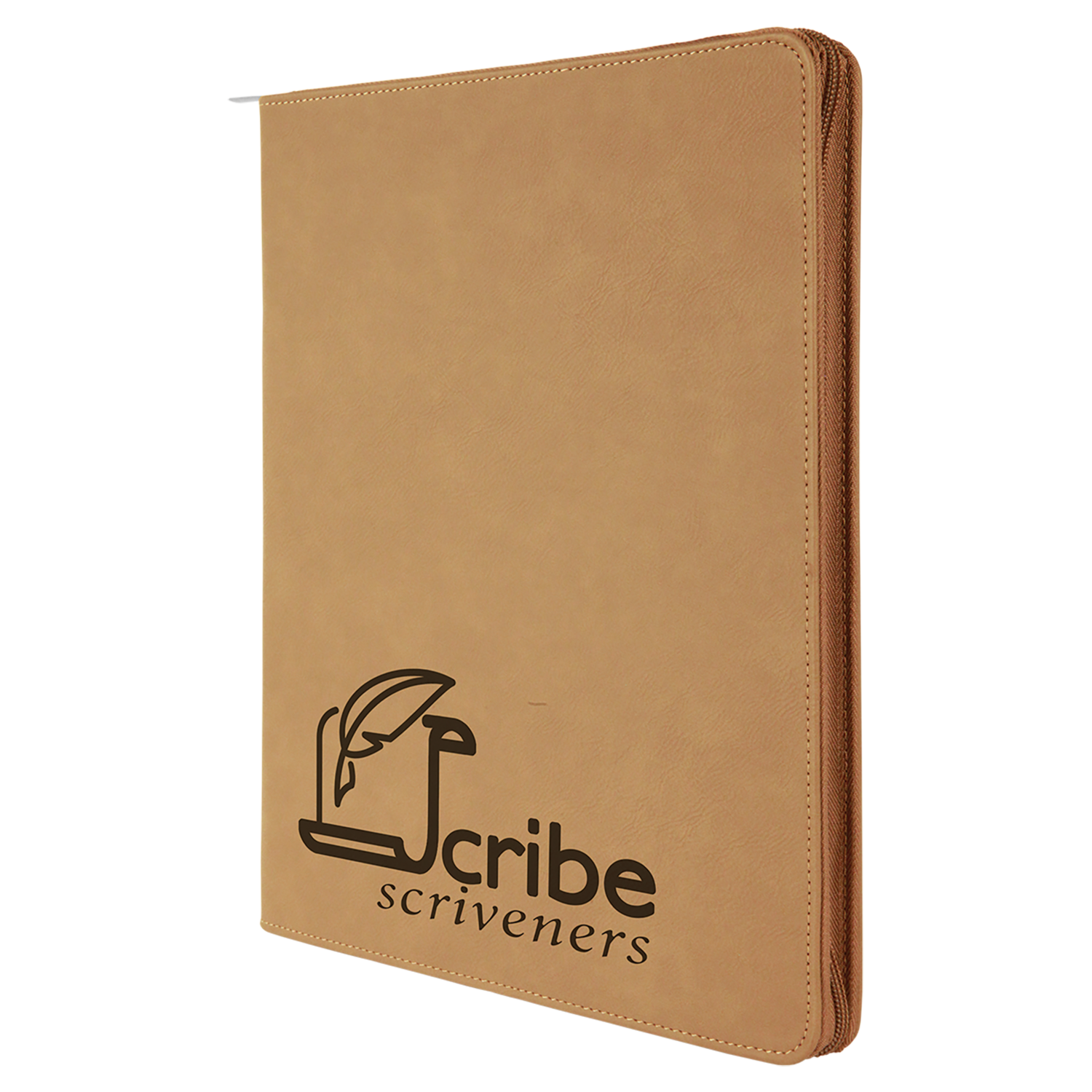 Leatherette Portfolios with Zipper