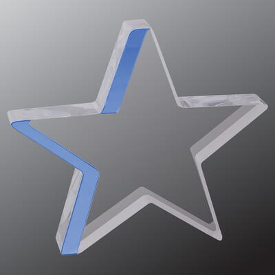 Star Acrylic with Color Edge