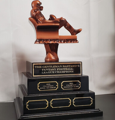 Fantasy Football Perpetual Trophy with Recliner