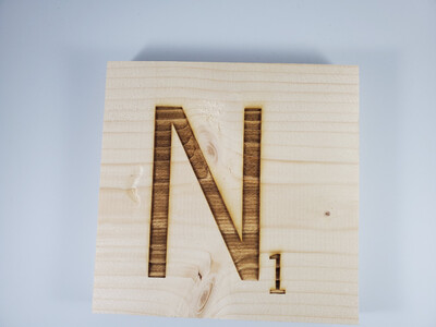 Custom Wood Jumbo Word Game Tile