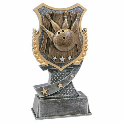 Resin Shield Award Bowling