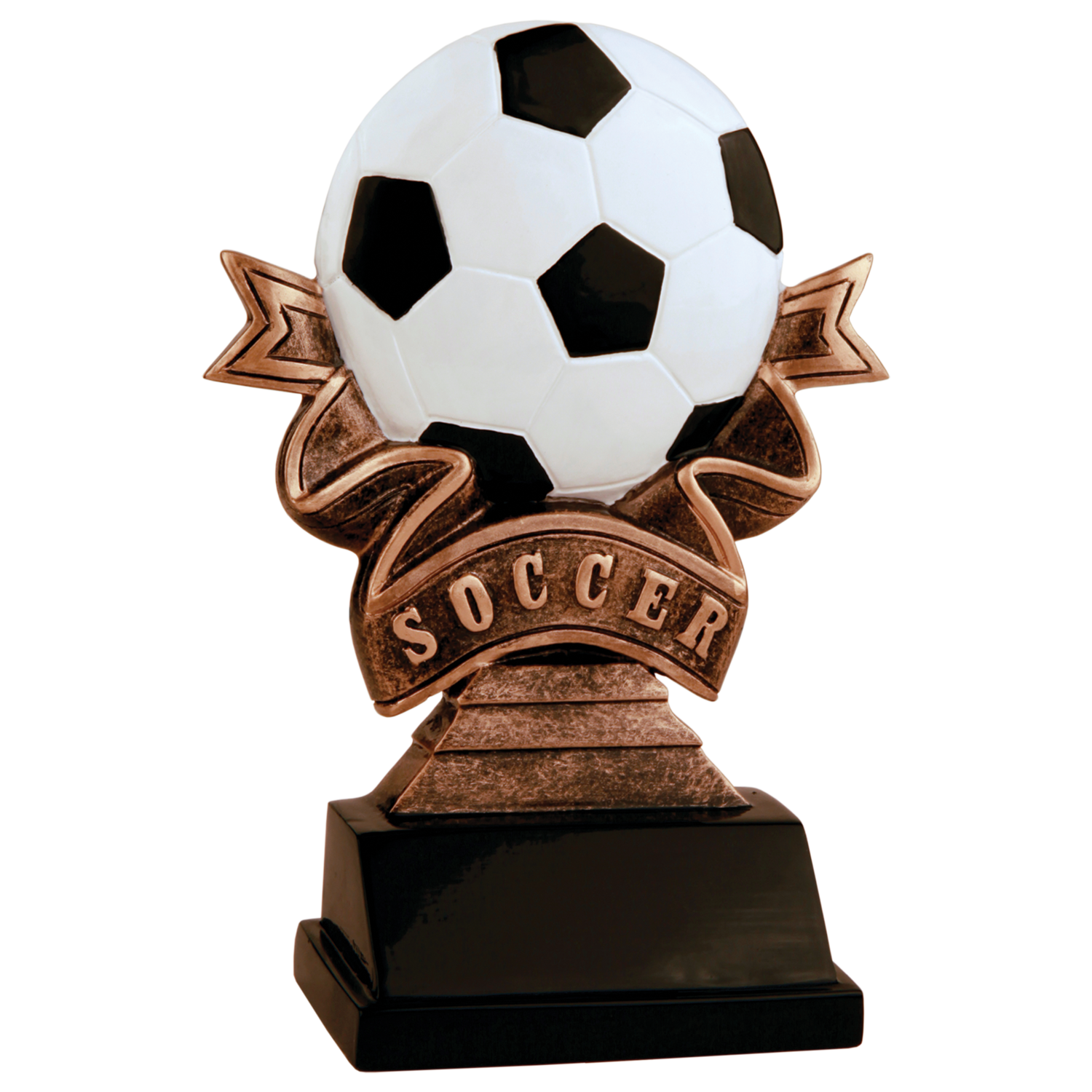 Ribbon Resin Award Soccer