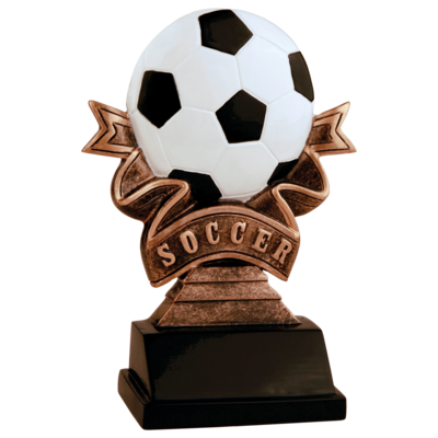 Ribbon Resin Award Soccer
