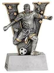 &quot;V&quot; Series Resin Award Soccer