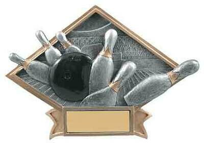 Diamond Plate Resin Award Bowling