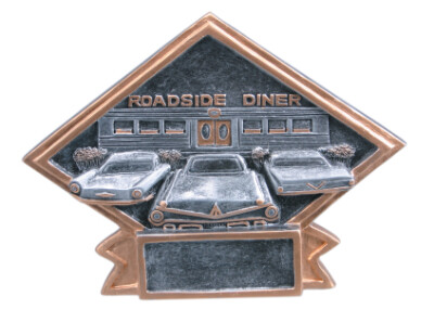 Diamond Plate Resin Award Car Show 50&#39;s Theme