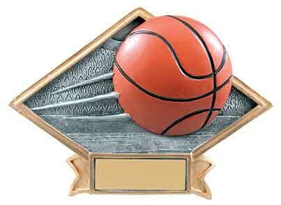 Diamond Plate Resin Award Basketball
