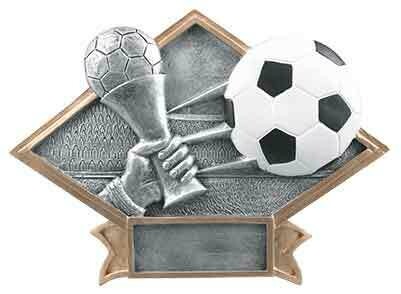 Diamond Plate Resin Award Soccer