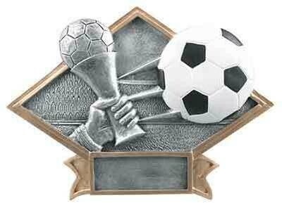 Diamond Plate Resin Award Soccer