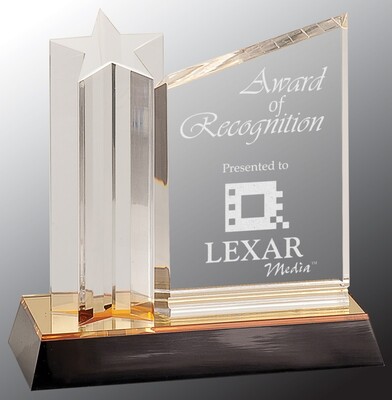 Star Column with Clear Plaque Acrylic