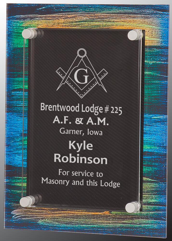 Colored Floating Acrylic Plaques