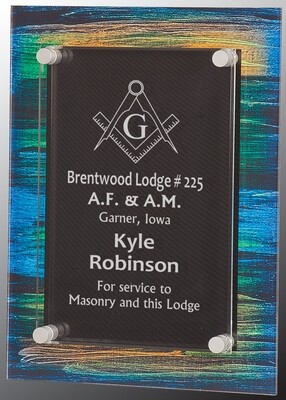 Colored Floating Acrylic Plaques