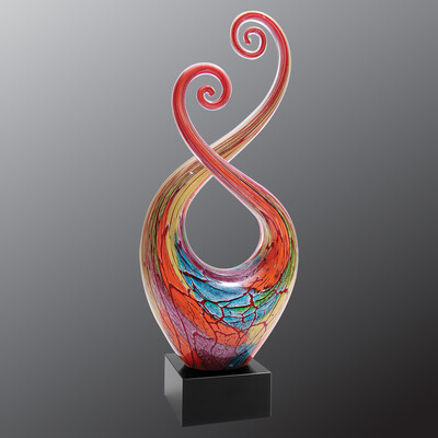 14&quot; Multi-Color Twist Art Glass