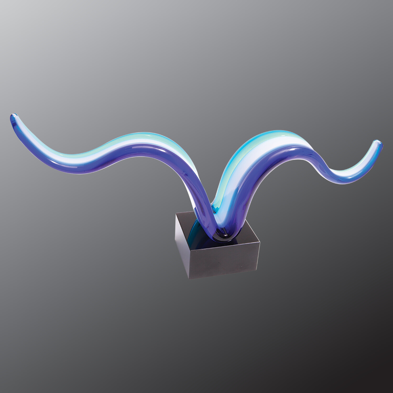 15 1/4&quot; X 6 3/4&quot; Wave Art Glass