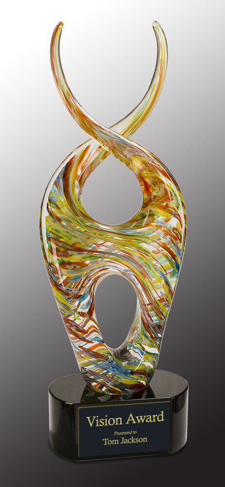14&quot; Color Twist Art Glass
