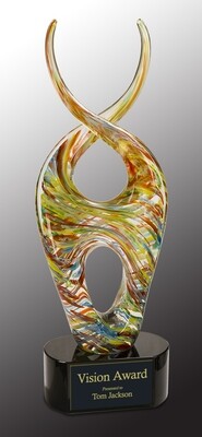 14&quot; Color Twist Art Glass