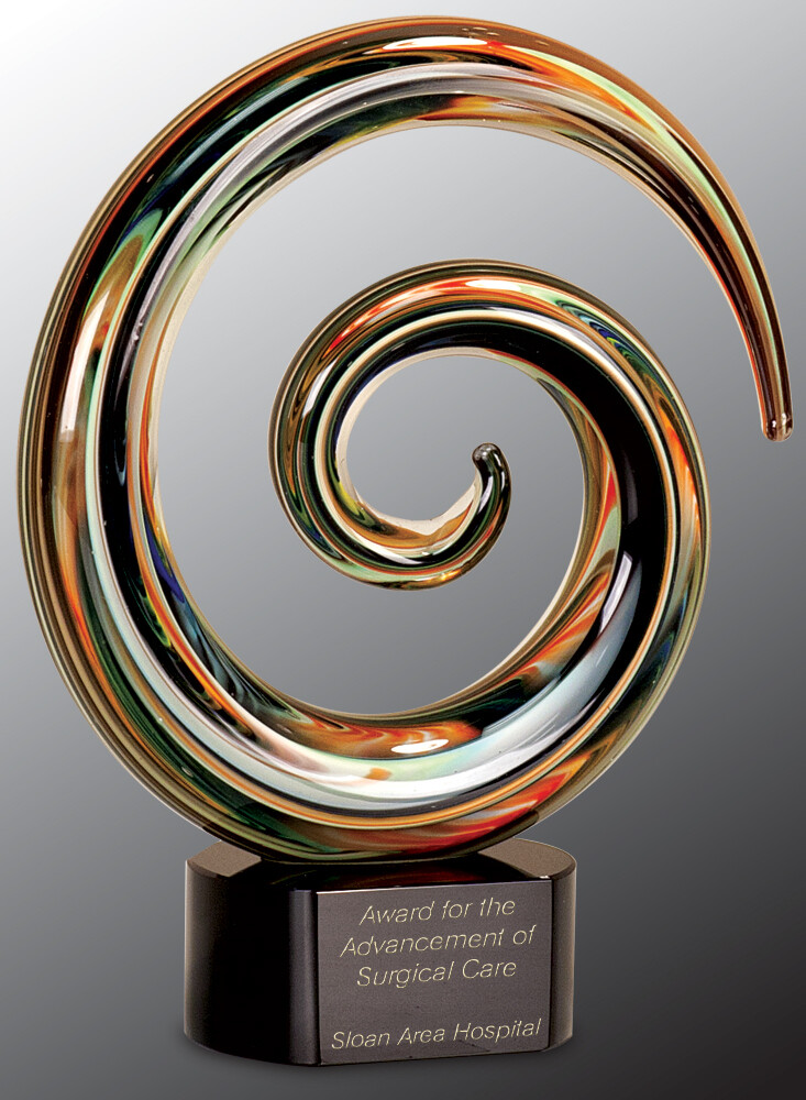 9 1/4&quot; Swirl Art Glass
