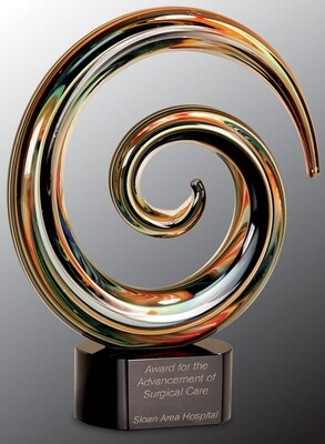 9 1/4&quot; Swirl Art Glass