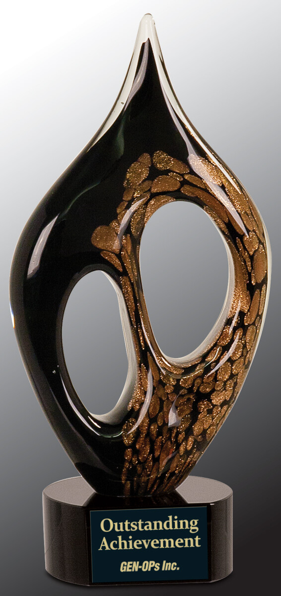 13 1/2&quot; Brown Twist Art Glass